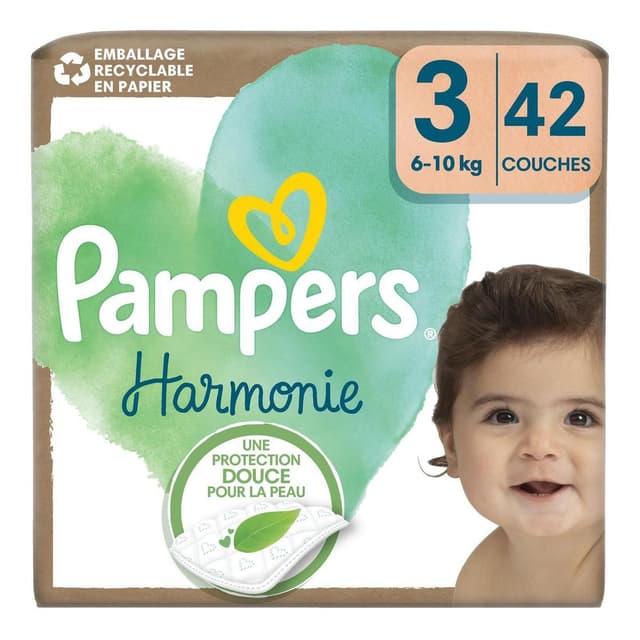 8700216251334 - Pampers Harmonie - Couches GEANT 6 - 10 kg Taille 3