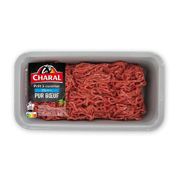 3181232123334 - Charal - Haché pur bœuf 5%mg