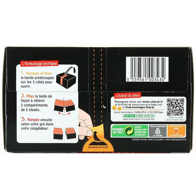 3559561003434 - Charal - Steaks hachés le Grand Cru- Race Limousine 15%mg