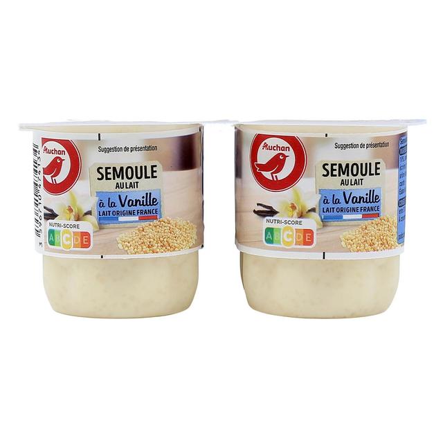 3596710474134 - Auchan - Semoule au lait à la vanille