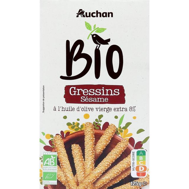 3596710494934 - Auchan BIO - Gressins sésame bio