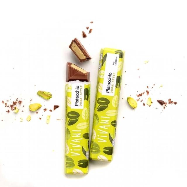 4044889005134 - Vivani - Barre de Chocolat Pistache bio Dubai Style