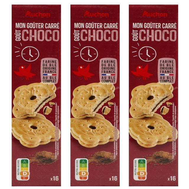 2050000407734 - Auchan - Mon Goûter Biscuits fourrés saveur chocolat
