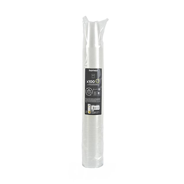 3574380667834 - Homea - Gobelets a eau en PP reutilisable 20cl Transparent