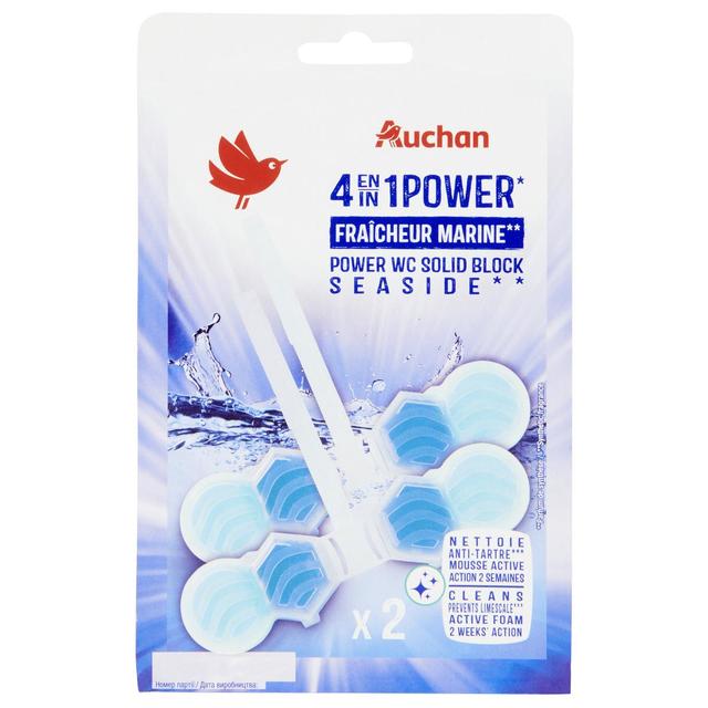 3596710533435 - Auchan - Bloc WC 4en1 power fraîcheur marine