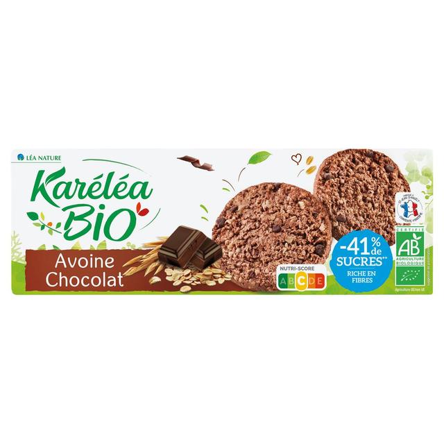 3456300014235 - Karéléa - Sablés Avoine Chocolat Bio -41% de sucres en moins
