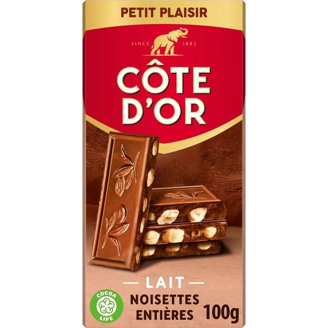 7622202284335 - Côte d'Or - Tablette chocolat au lait et noisette entière