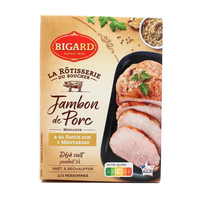3273230395735 - Bigard - Jambon de porc moelleux et sa sauce aux 2 moutardes