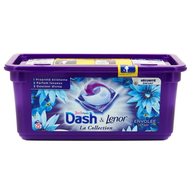 8001841186535 - Dash - Lessive 3 en 1 pods Dash et Lenor envolée d'air