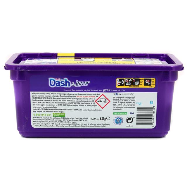 8001841186535 - Dash - Lessive 3 en 1 pods Dash et Lenor envolée d'air