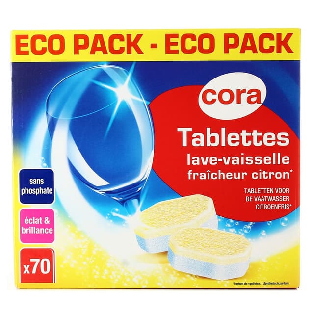3257984658735 - Cora - Tablettes lave-vaisselle fraîcheur citron
