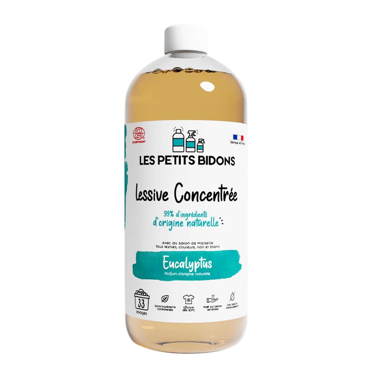 Acheter Les Petits Bidons Lessive liquide concentré eucalyptus, 1L