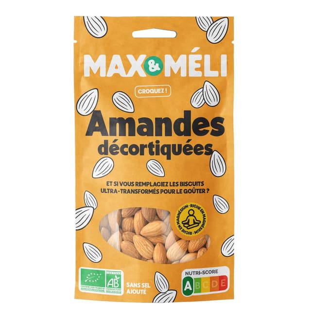 3760099530136 - Max et Méli - Amandes Décortiquées d'Espagne Bio
