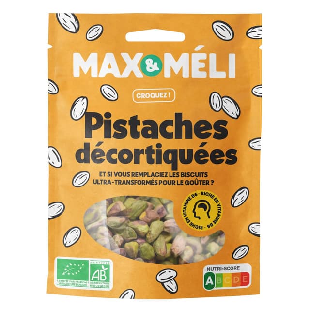 3760099531836 - Max et Méli - Pistaches Décortiquées Espagne, Bio