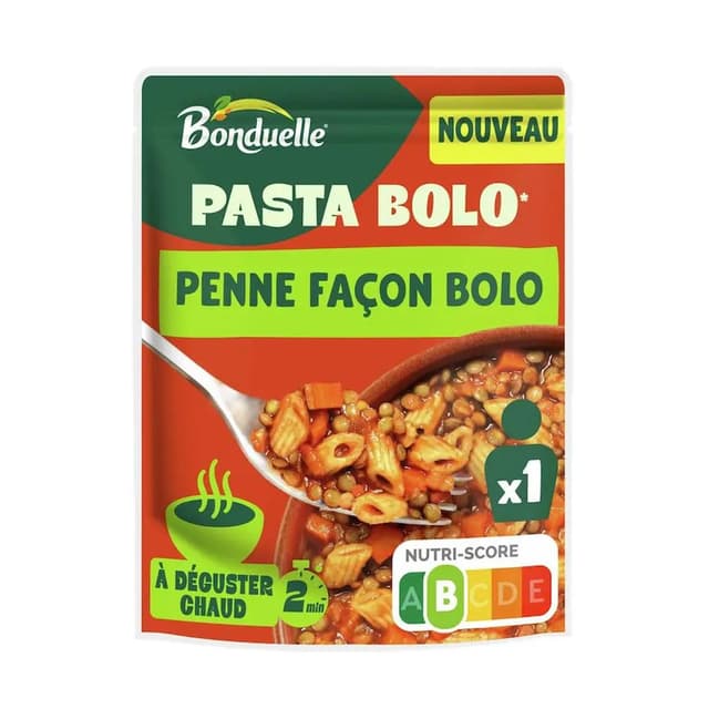 3083681186536 - Bonduelle - Pasta Bolo penne lentilles et légumes cuisinés façon bolognaise sachet express