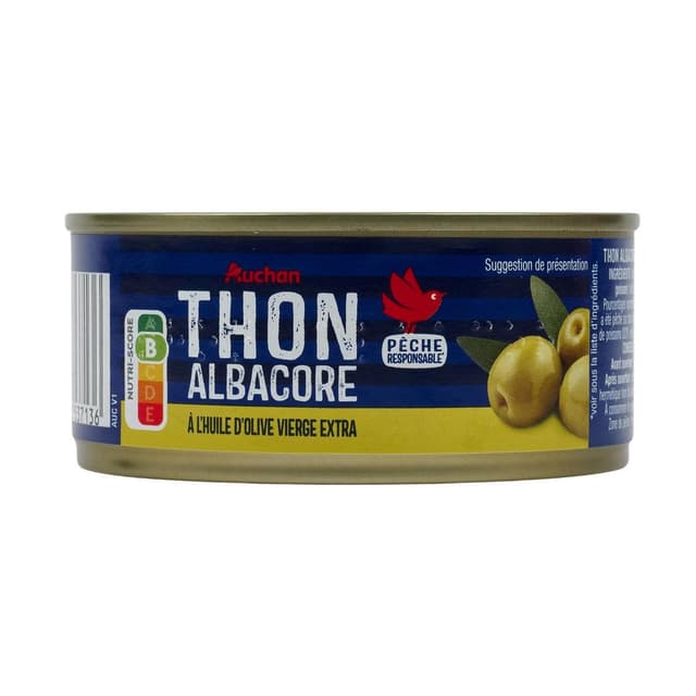3596710537136 - Auchan - Thon albacore à l'huile d'olive vierge extra