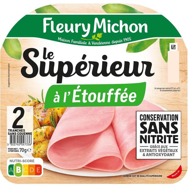 3302740047336 - Fleury Michon - Jambon Supérieur à l'Etouffée, Conservation Sans Nitrite