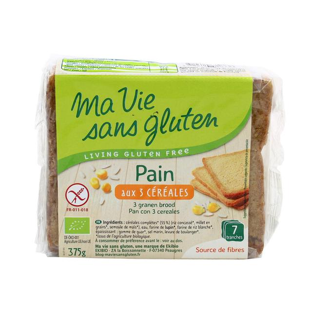 3380380049736 - Ma Vie Sans Gluten - Pain aux 3 céréales, sans gluten, Bio