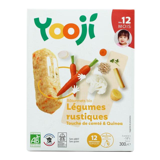 3760234500437 - Yooji - Mes petits Bâtonnets Bio- Légumes rustiques et touche de Comté dès 12 mois
