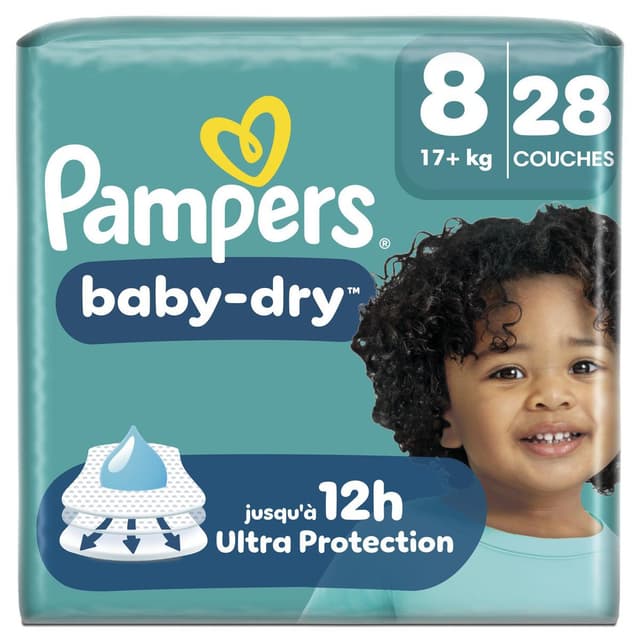 8006530140737 - Pampers Babydry - Couches Baby-Dry Taille 8 - 17kg+