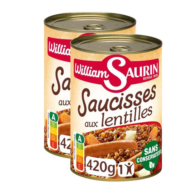 2050000101137 - William Saurin - Saucisses aux Lentilles
