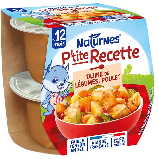 7613038151137 - Naturnes® - P'tite Recette - Tajine de Poulet Bol Bébé Dès 12 Mois
