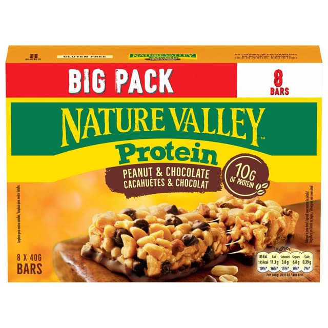 8410076611437 - Nature Valley - Barres de céréales cacahuètes et chocolat protéine