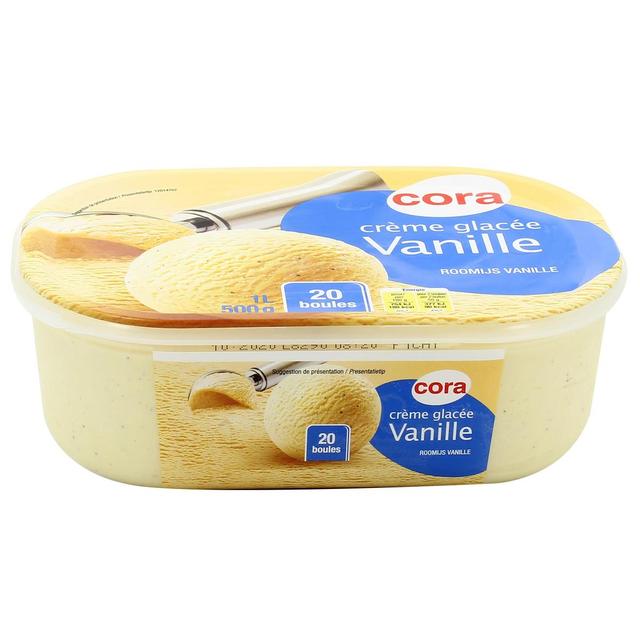 3257983971637 - Cora - Crème glacée Vanille 1 litre