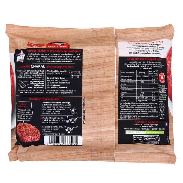 3181232222037 - Charal - Steaks Hachés 5%MG L'Autentique Façon Bouchère