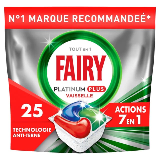 8700216742337 - FAIRY - Tablette Lave-Vaisselle Platinum Plus All In One Technologie Anti-Terne Regular 7en1