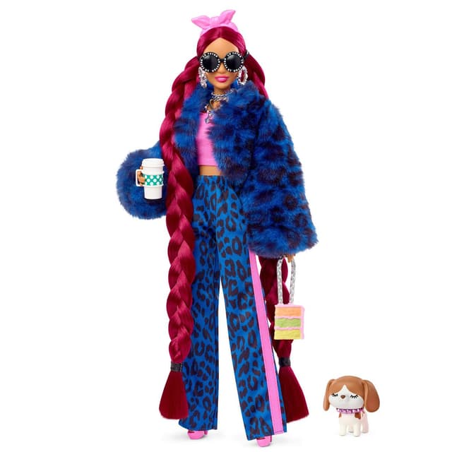 0194735072637 - Barbie - Mattel - Barbie poupée extra bleu léopard - HHN09