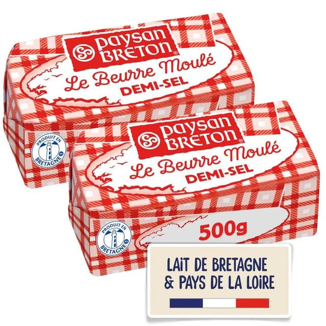 3412290016055 - Paysan Breton - Beurre moulé demi sel