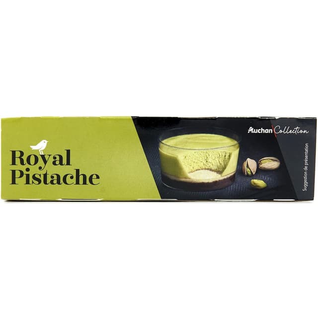 3596710513437 - Auchan Collection - Royal mousse pistache sur lit de chocolat noir croustillant