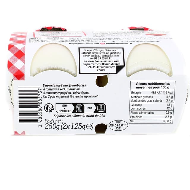 3608580085737 - Bonne Maman - Framboise et yaourt