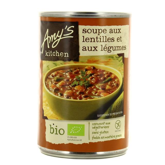 0042272006137 - Amy's Kitchen - Soupe Bio aux lentilles et légumes sans gluten