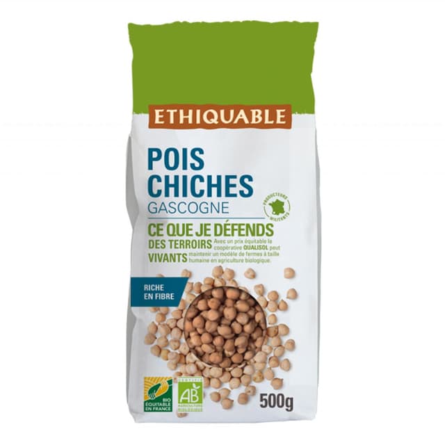 3760091726537 - Ethiquable - Commerce Equitable - Pois chiches de Gascogne Bio 