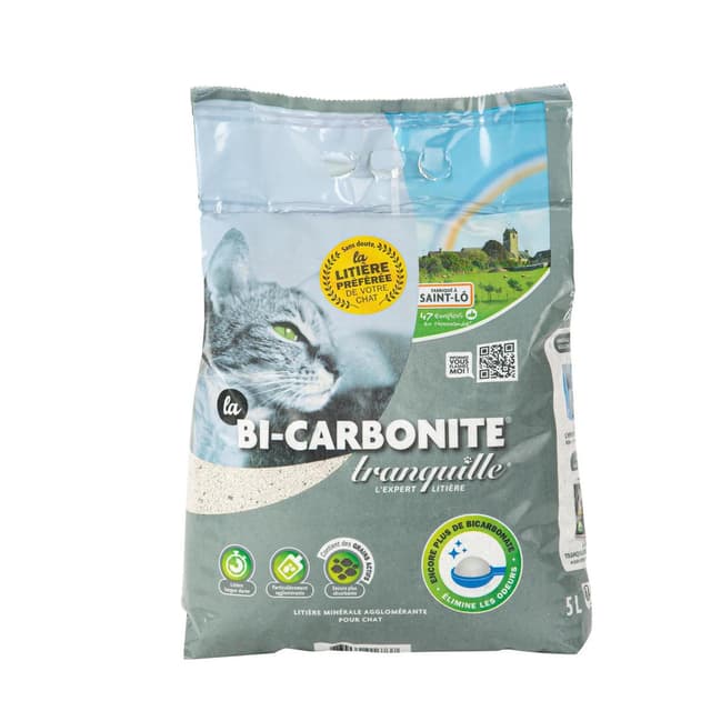 3760060016737 - Tranquille - Litière Minérale Agglomérante Bi Carbonite pour chat 6,5kg