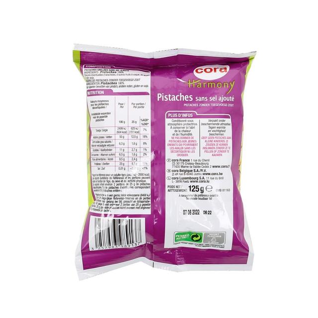 3257983989137 - Cora - Pistaches coque sans sel 