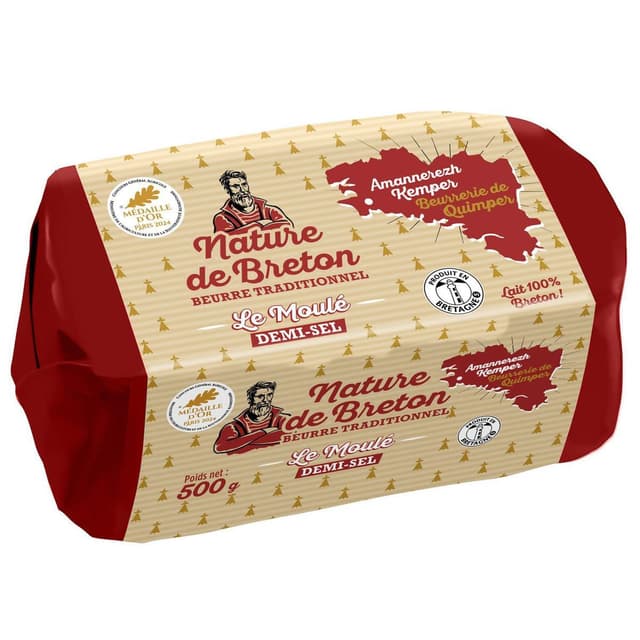 3700342359237 - Nature de Breton - Beurre moulé demi sel