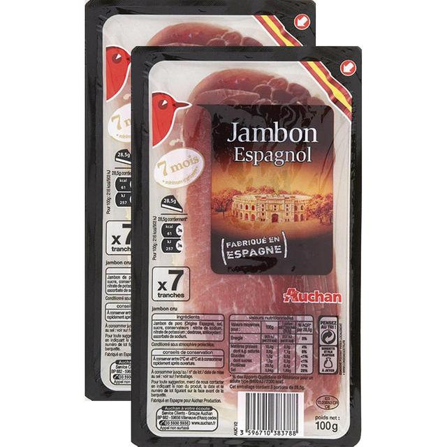 2050000410338 - Auchan - Jambon Espagnol 7 Mois d'Affinage