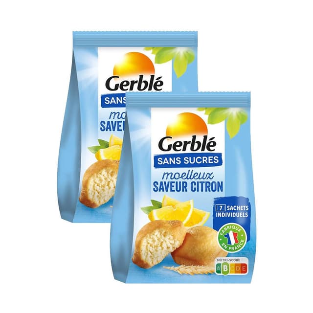 2050000400438 - Gerblé Sans Sucres - 7 Moelleux saveur citron 