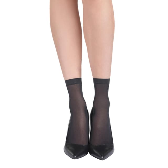 3040523921038 - Dim - Socquettes femme noires x4