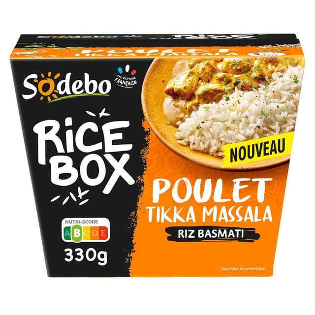 3242271001738 - Sodebo - RiceBox Poulet Tikka Massala Riz Basmati