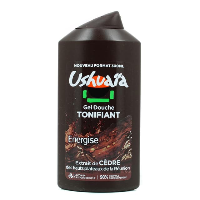3600551053738 - Ushuaïa -  Gel Douche Tonifiant  Extrait de Cèdre des Hauts Plateaux de la Réunion