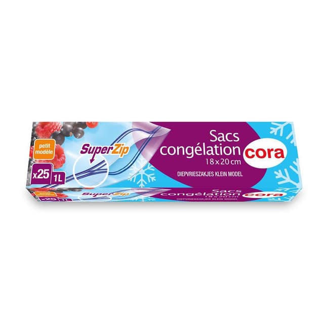 3257986635338 - Cora - Sacs congélation double Zip Petit modèle