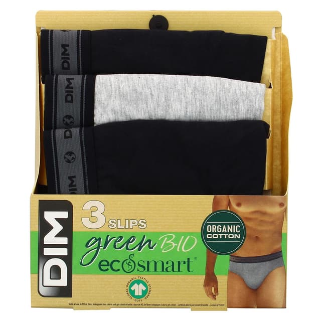 3610862106238 - Dim - 3 slips Green Bio Noir/gris/noir