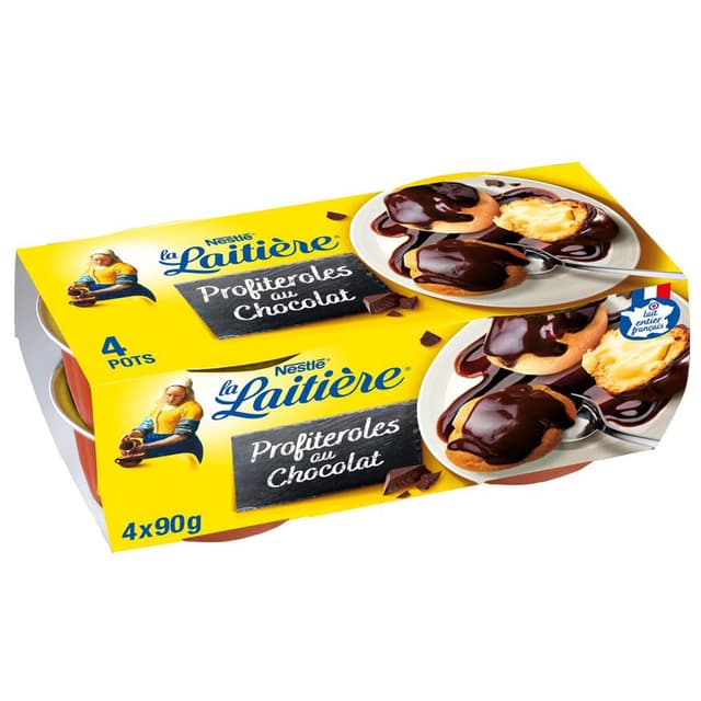 3023290456538 - La laitière - Profiteroles au chocolat