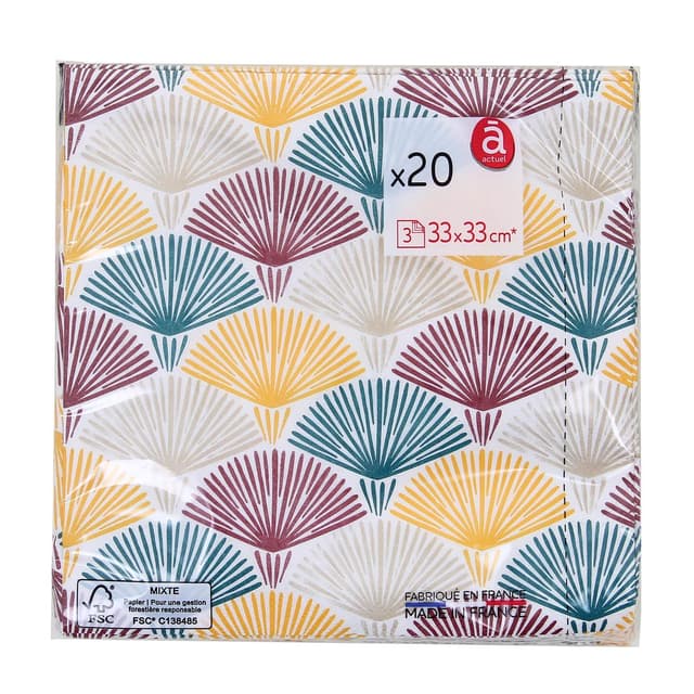 3245676768138 - ACTUEL - Serviettes 33 x 33cm Japanese