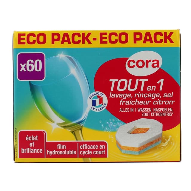 3257986878438 - Cora - Tablettes lave vaissselle Tout en 1