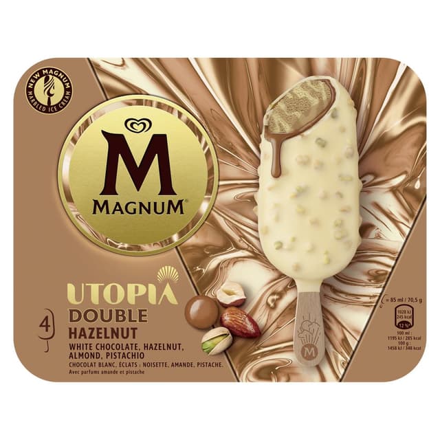 8711327678538 - Magnum - Bâtonnets glacés double noisette, amande et pistache